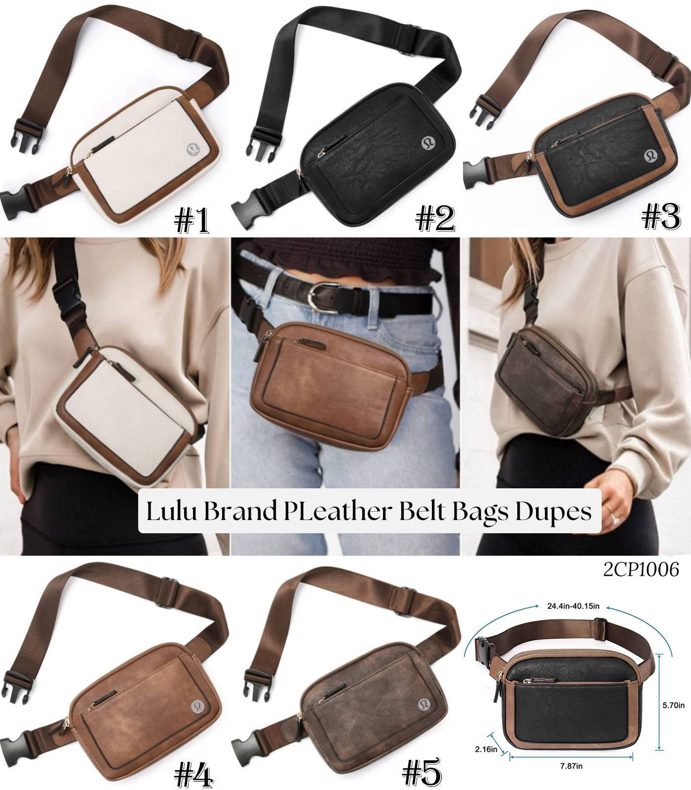 ๐ Pleather Belt Bags