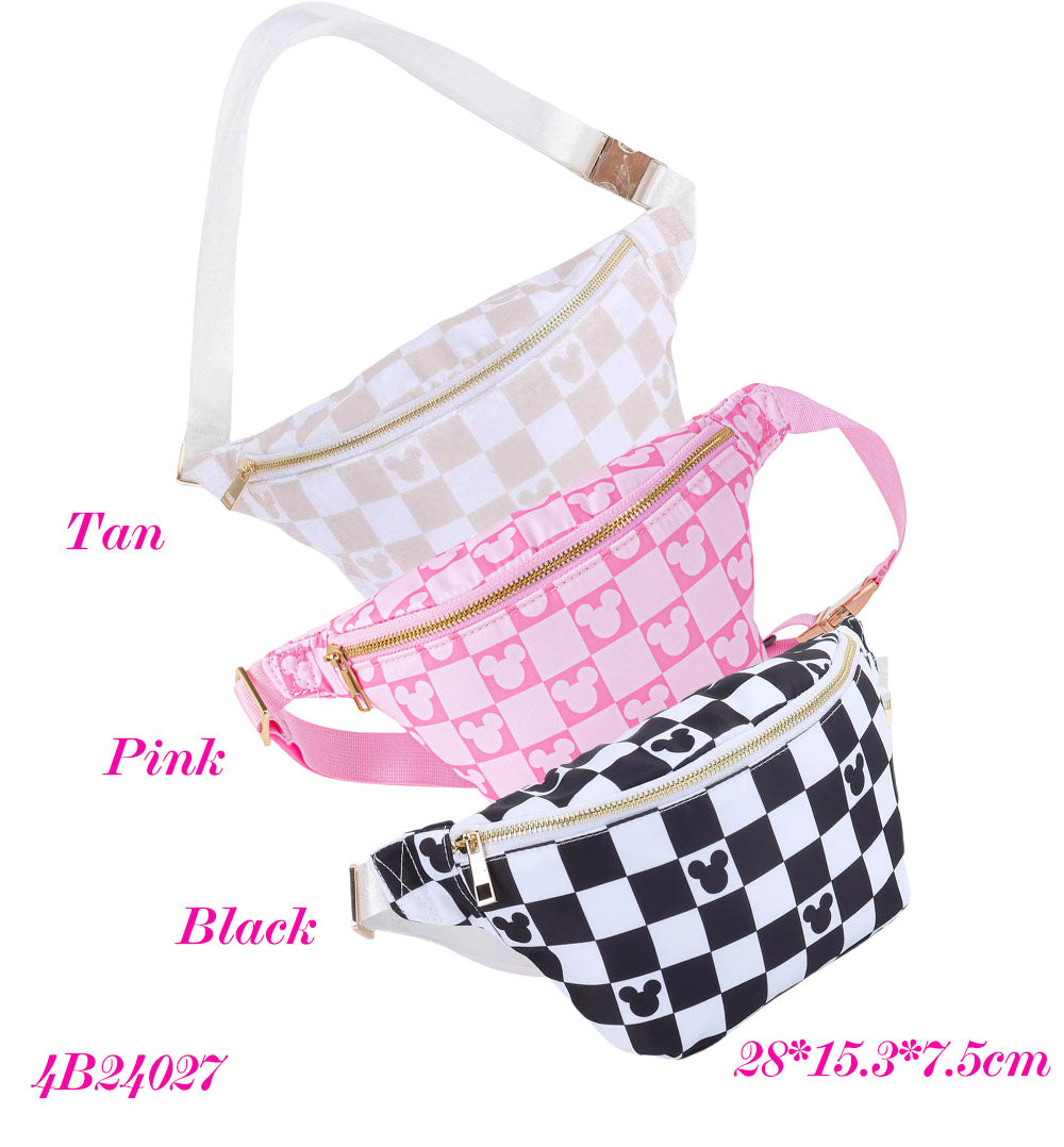 Checkered Mouse Chest Bag