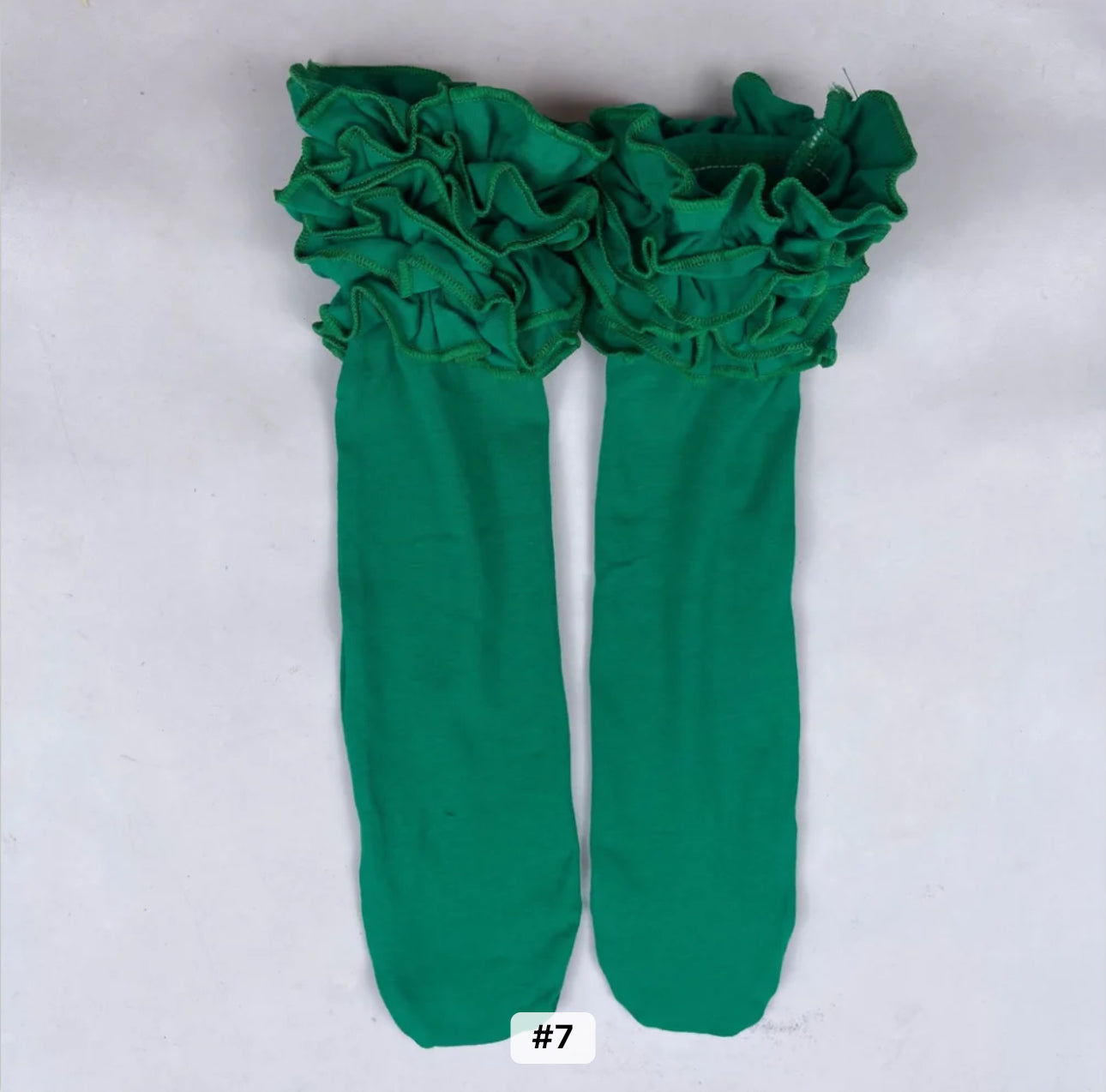 Solid Color Ruffle Socks