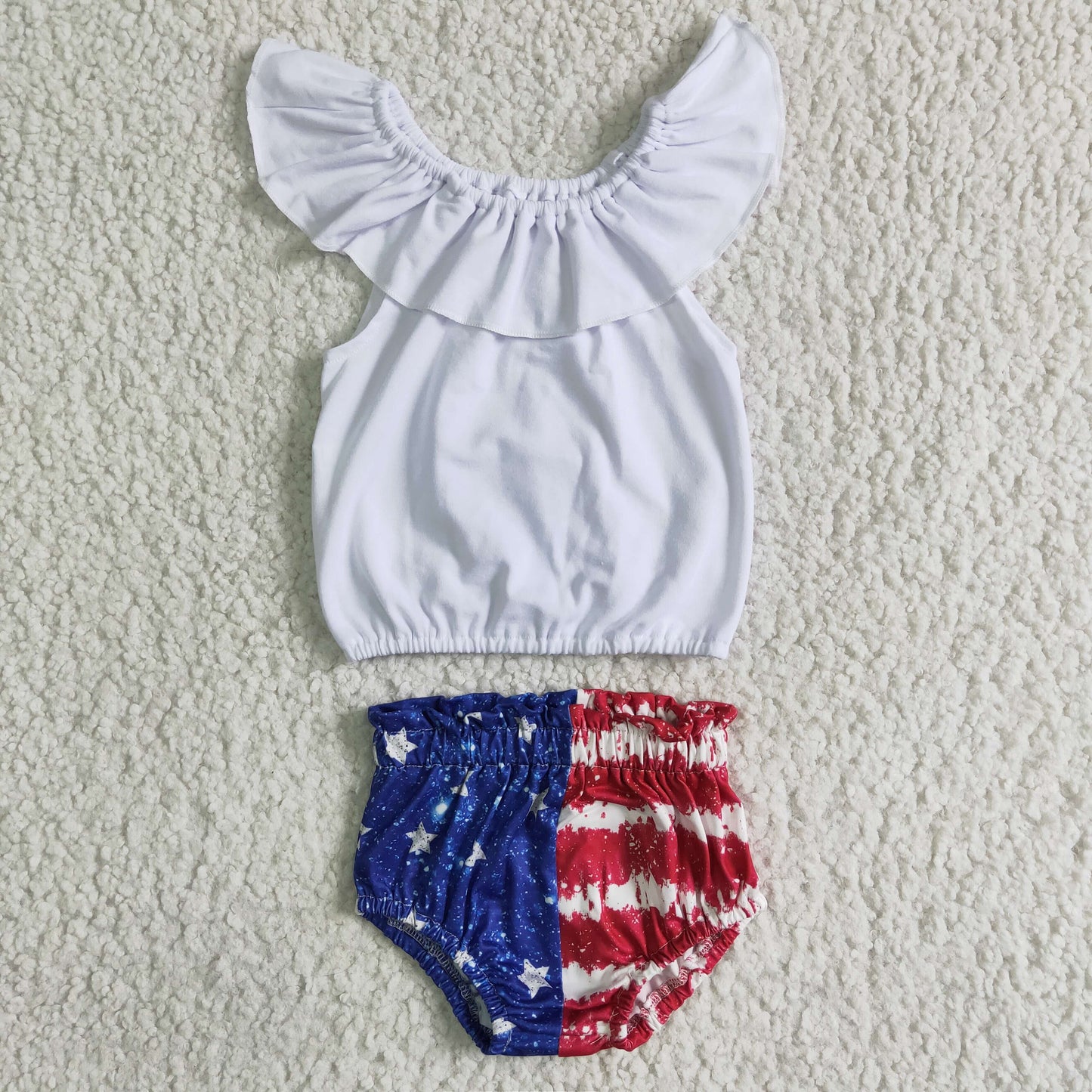 FOJ Flag Girls Bummie Set