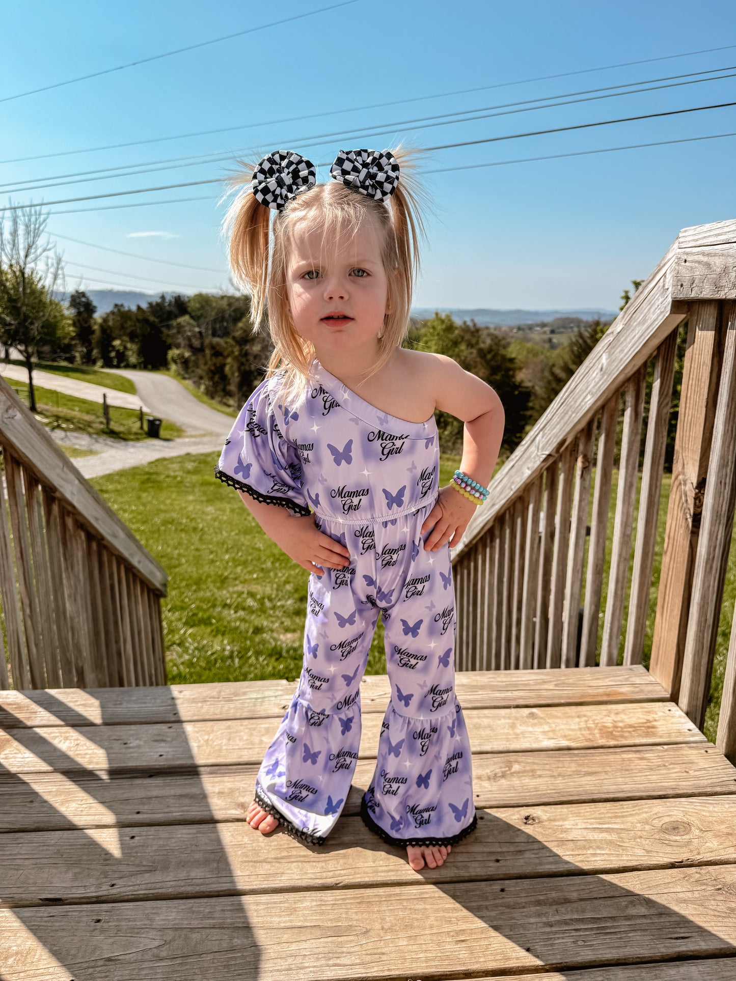 Butterfly Mamas Girl One Shoulder Jumpsuit