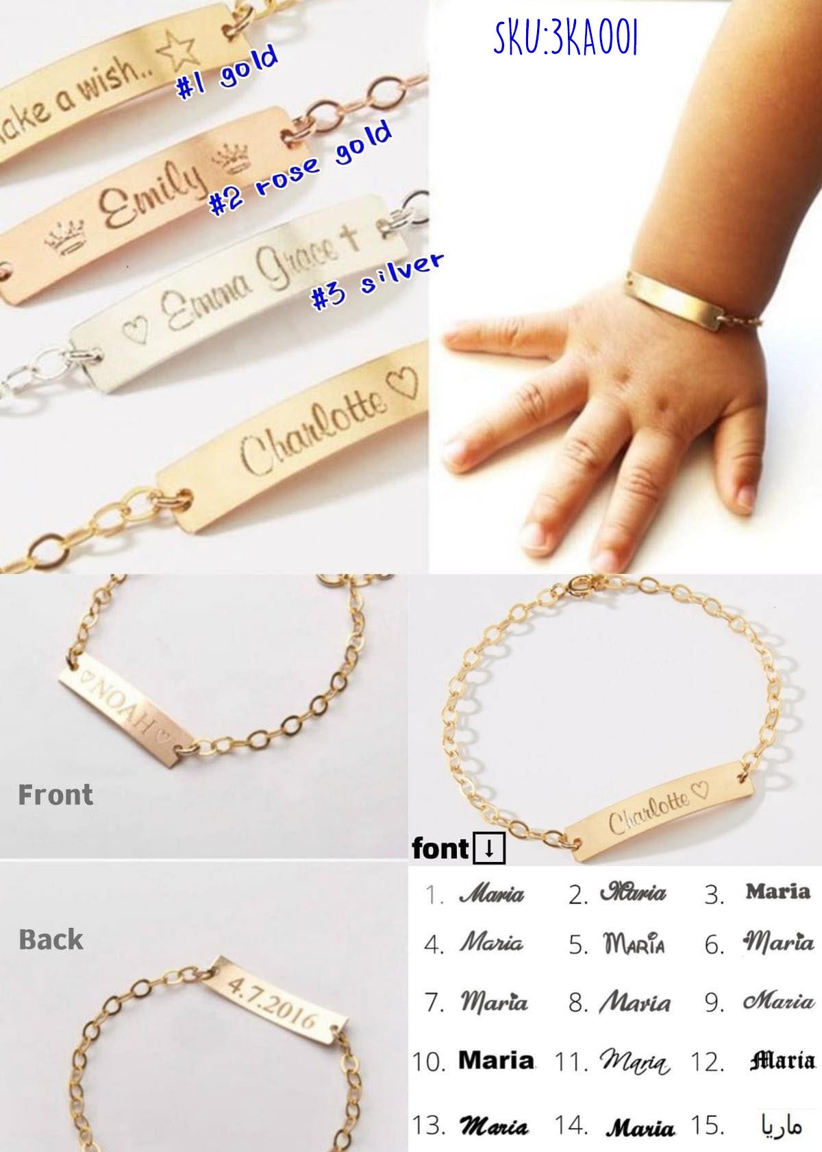 Kids Adjustable Name Bracelet
