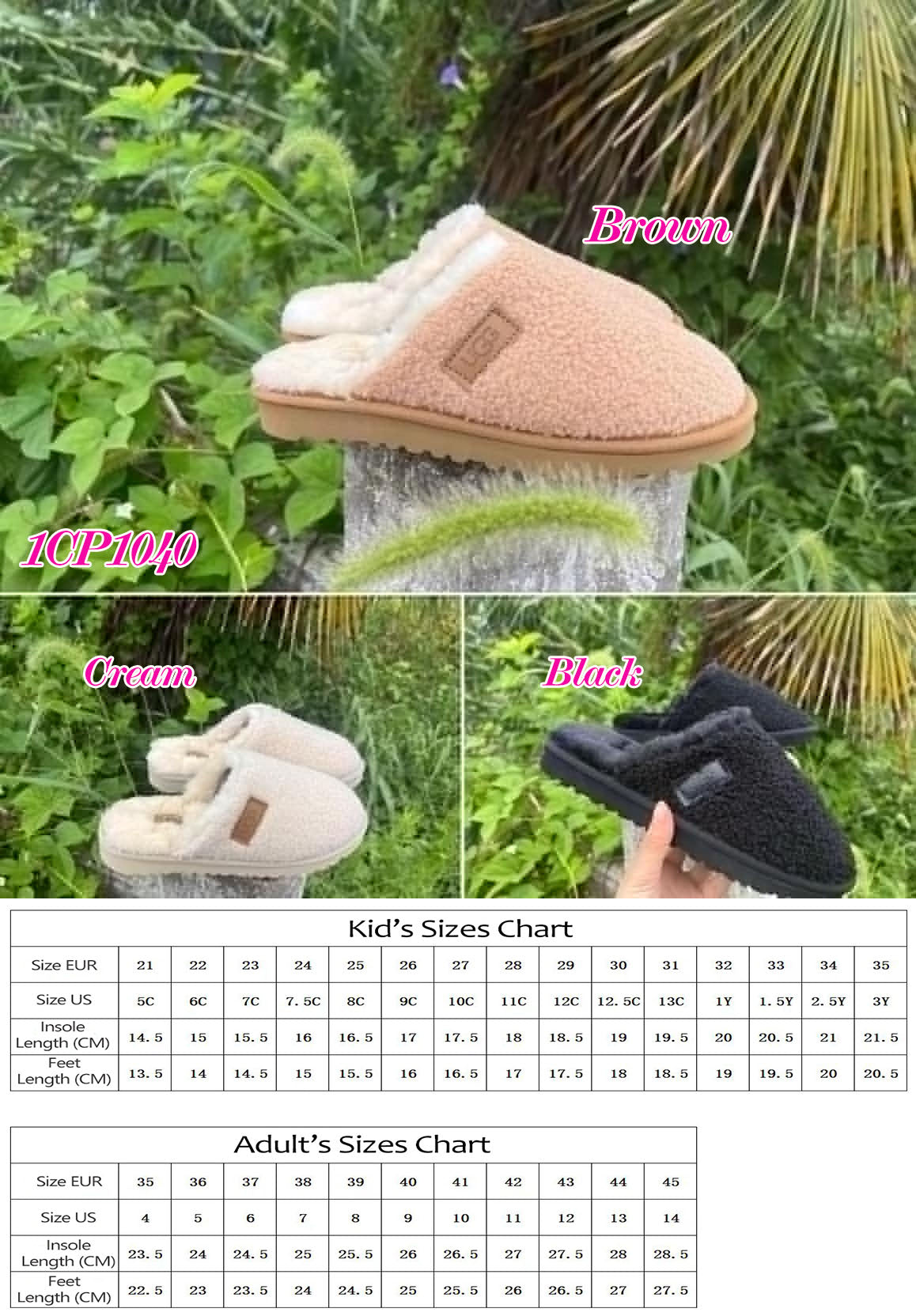 Adult and Kids Slippers