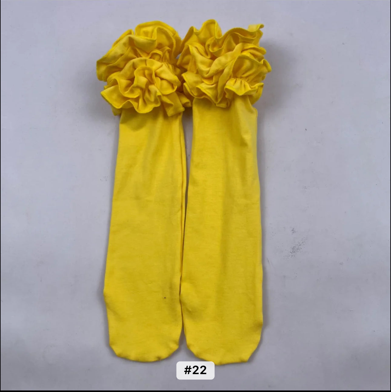 Solid Color Ruffle Socks
