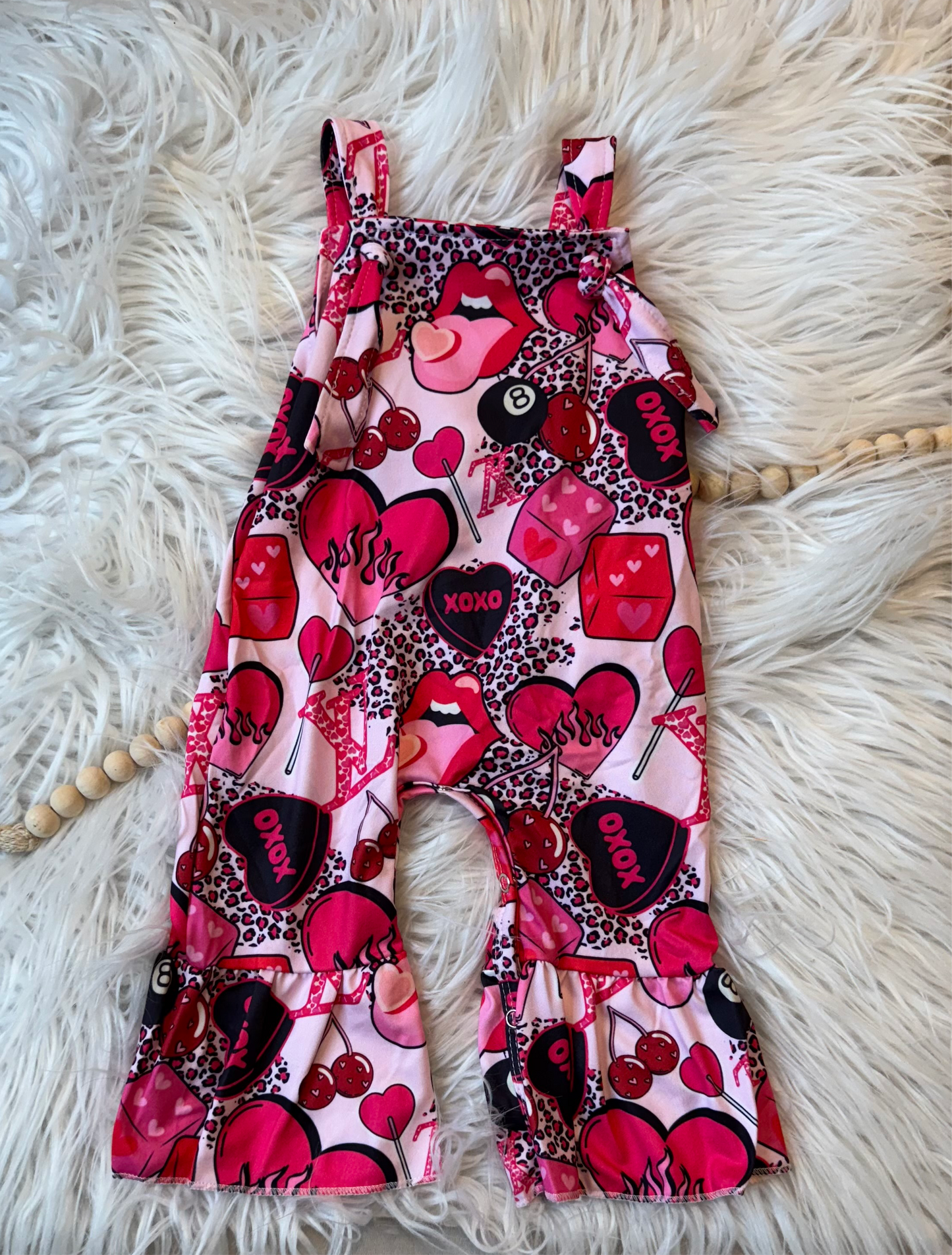 Boujee Valetine Bell Bottom Overalls