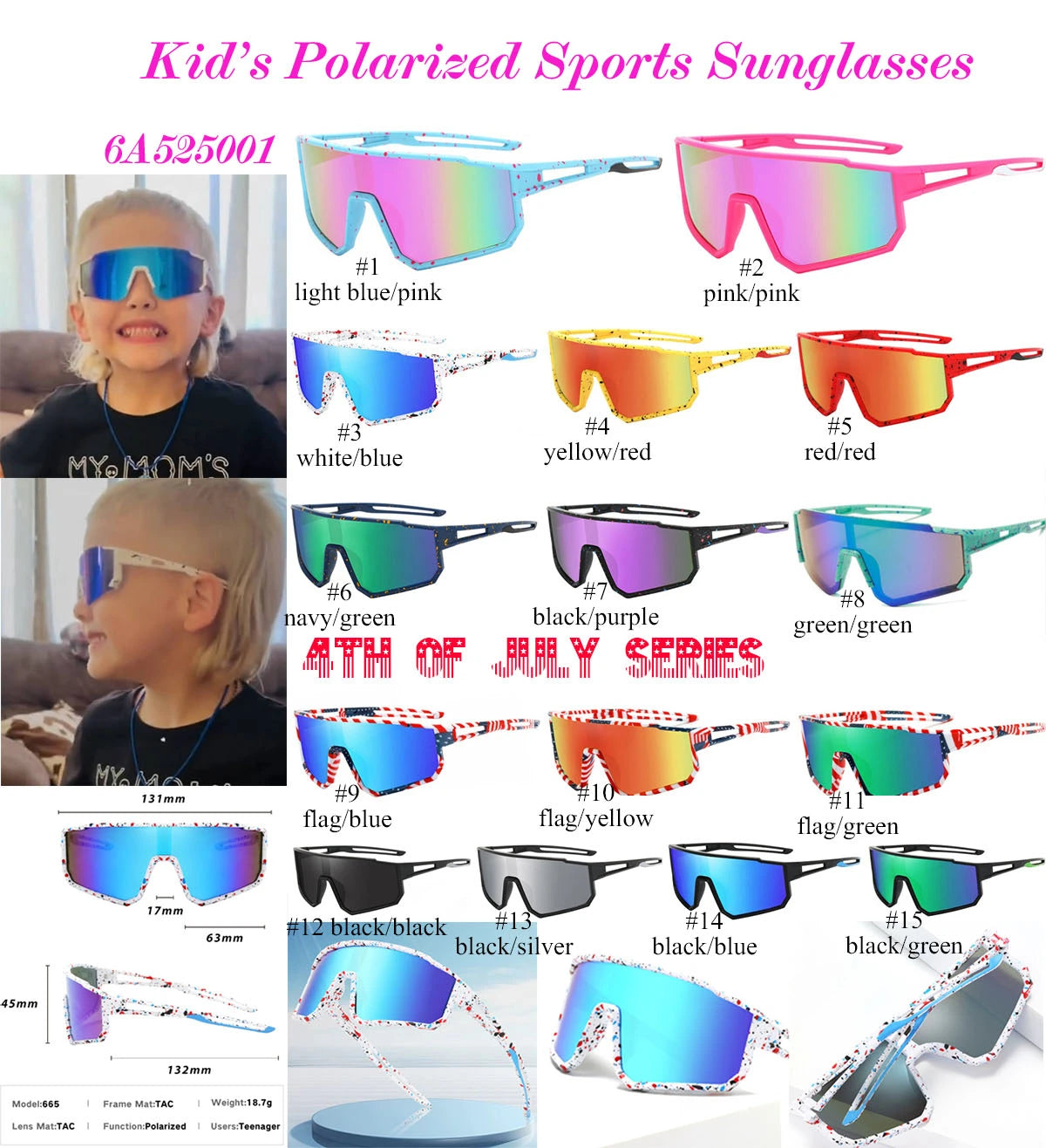 Kids Sports Polarized Sunglasses