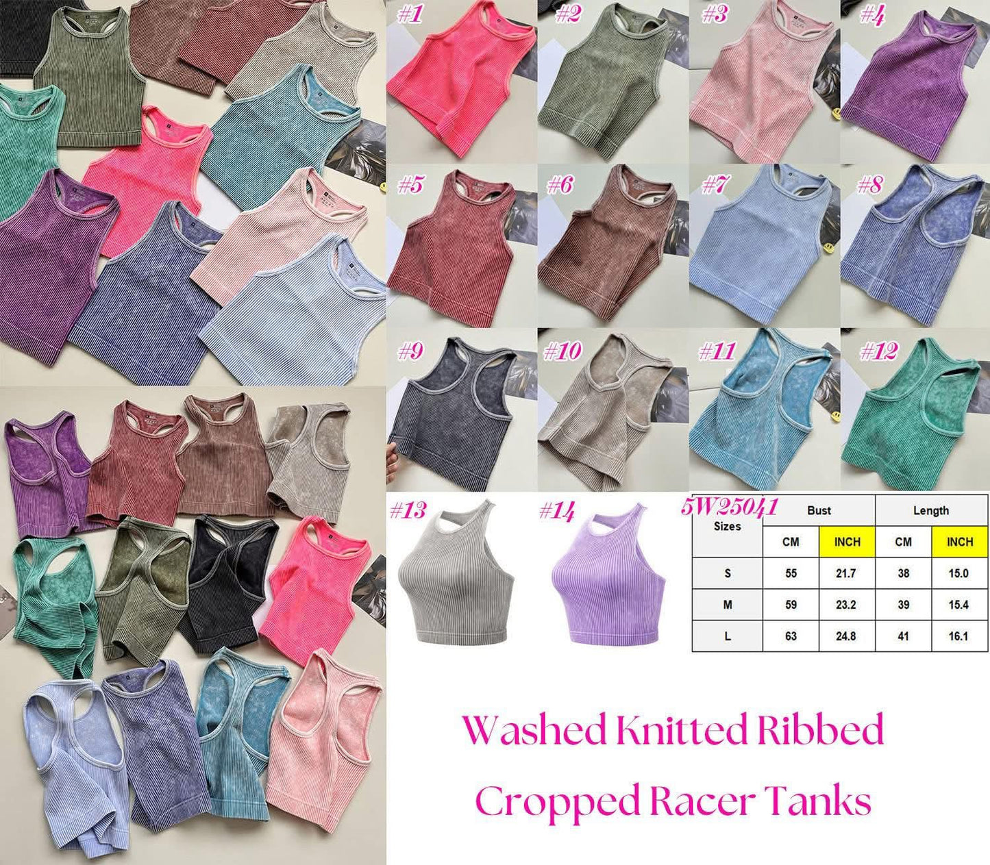 Ribbed Cropped Racer Back
