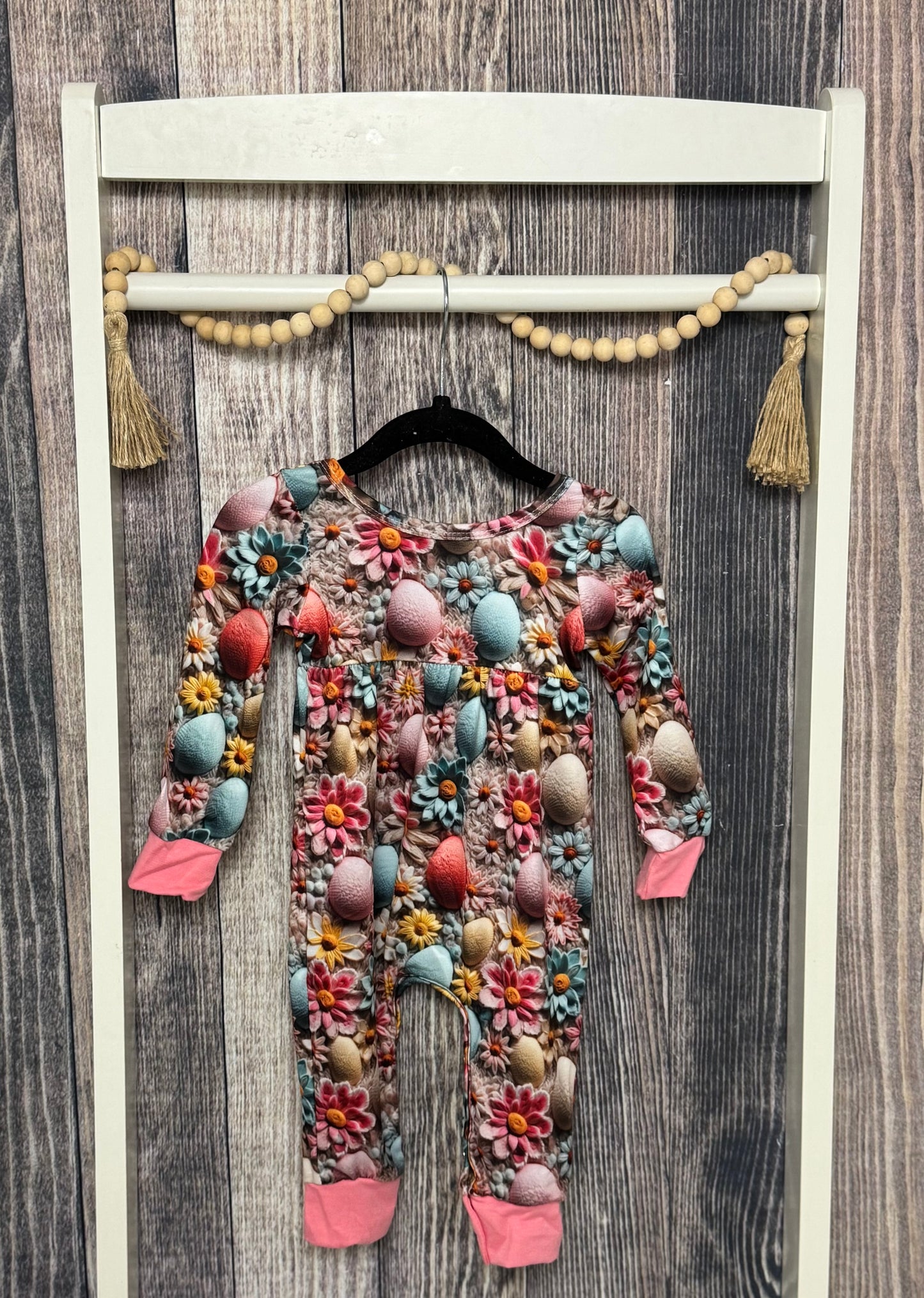 Embroidered Egg Romper