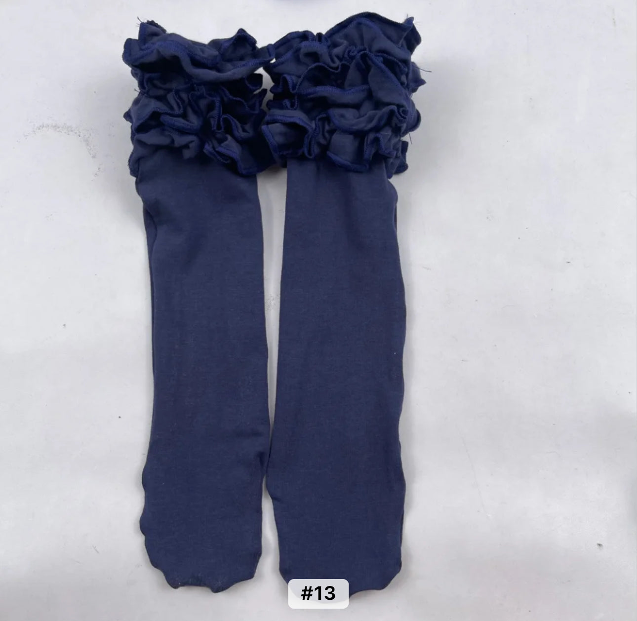 Solid Color Ruffle Socks