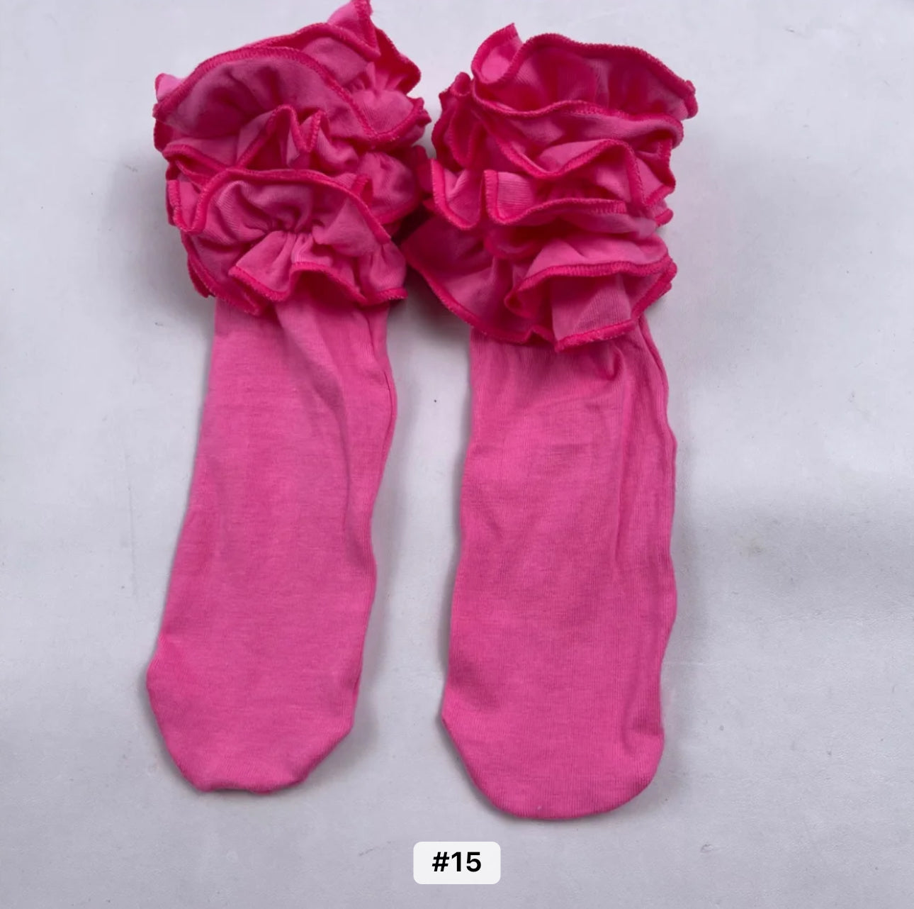 Solid Color Ruffle Socks