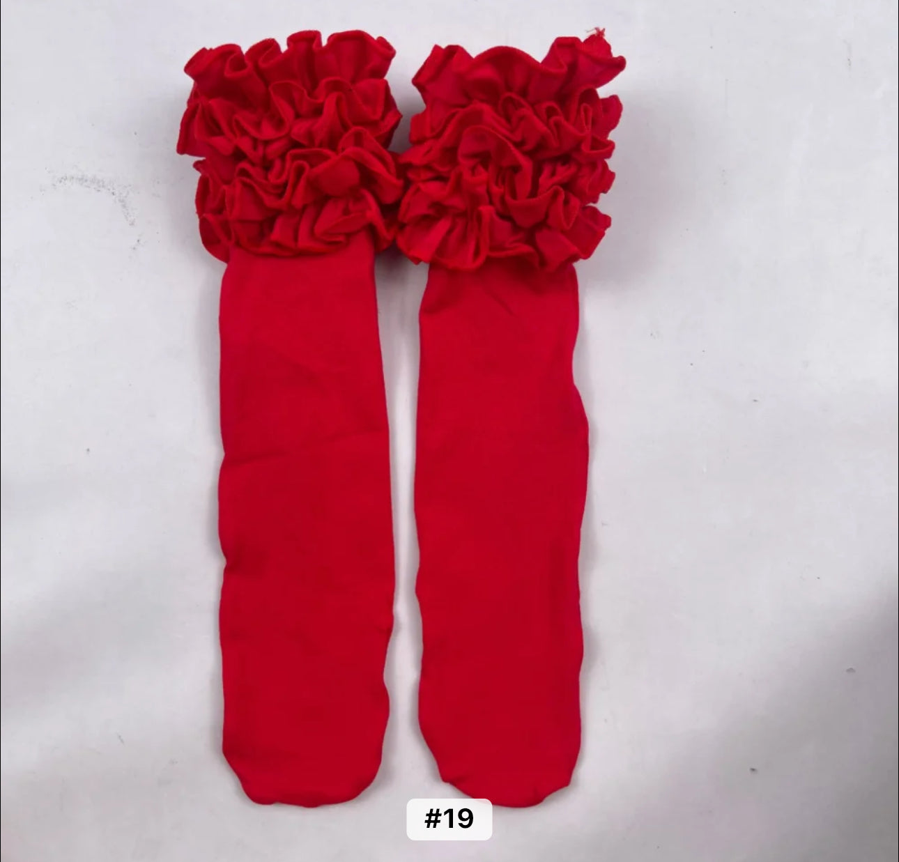 Solid Color Ruffle Socks
