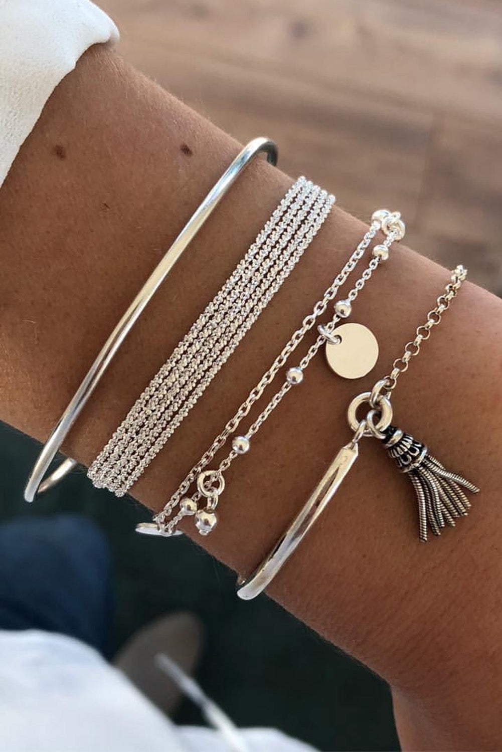 Silver Bracelet Set