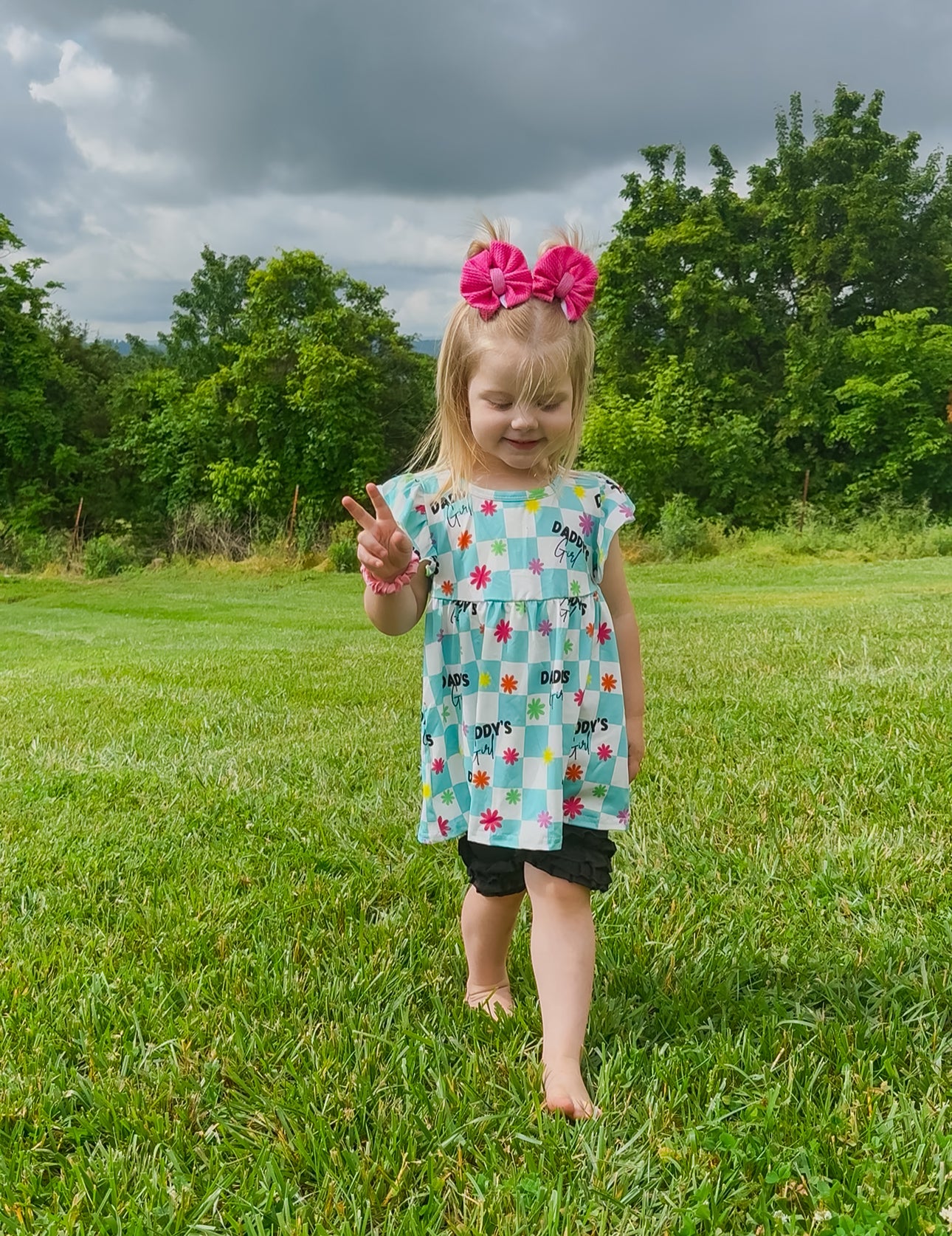 Checkered Daddy’s Girl Set
