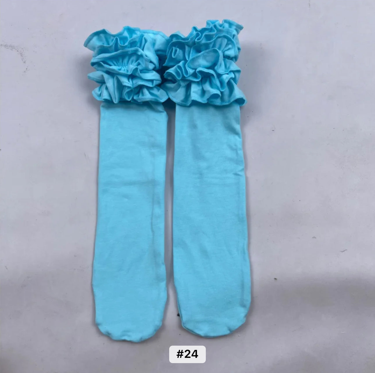 Solid Color Ruffle Socks