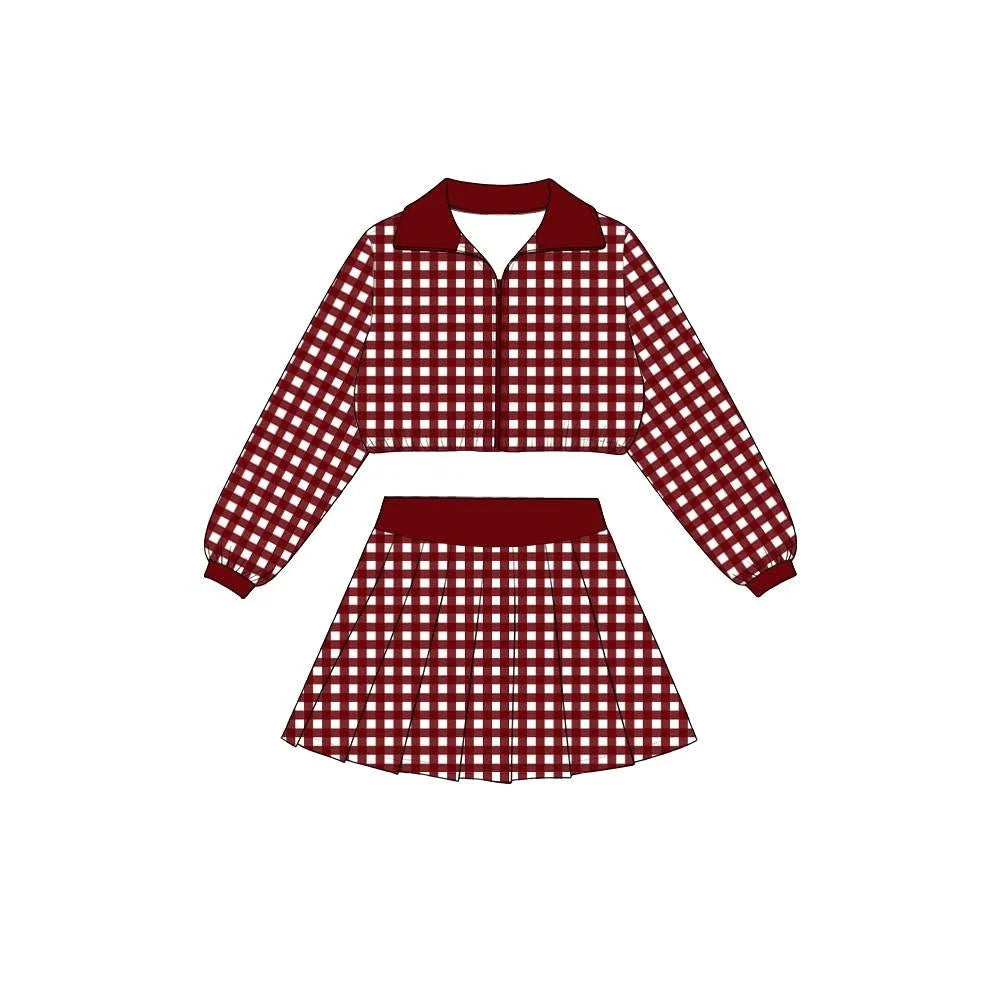 Gingham Skirt Set