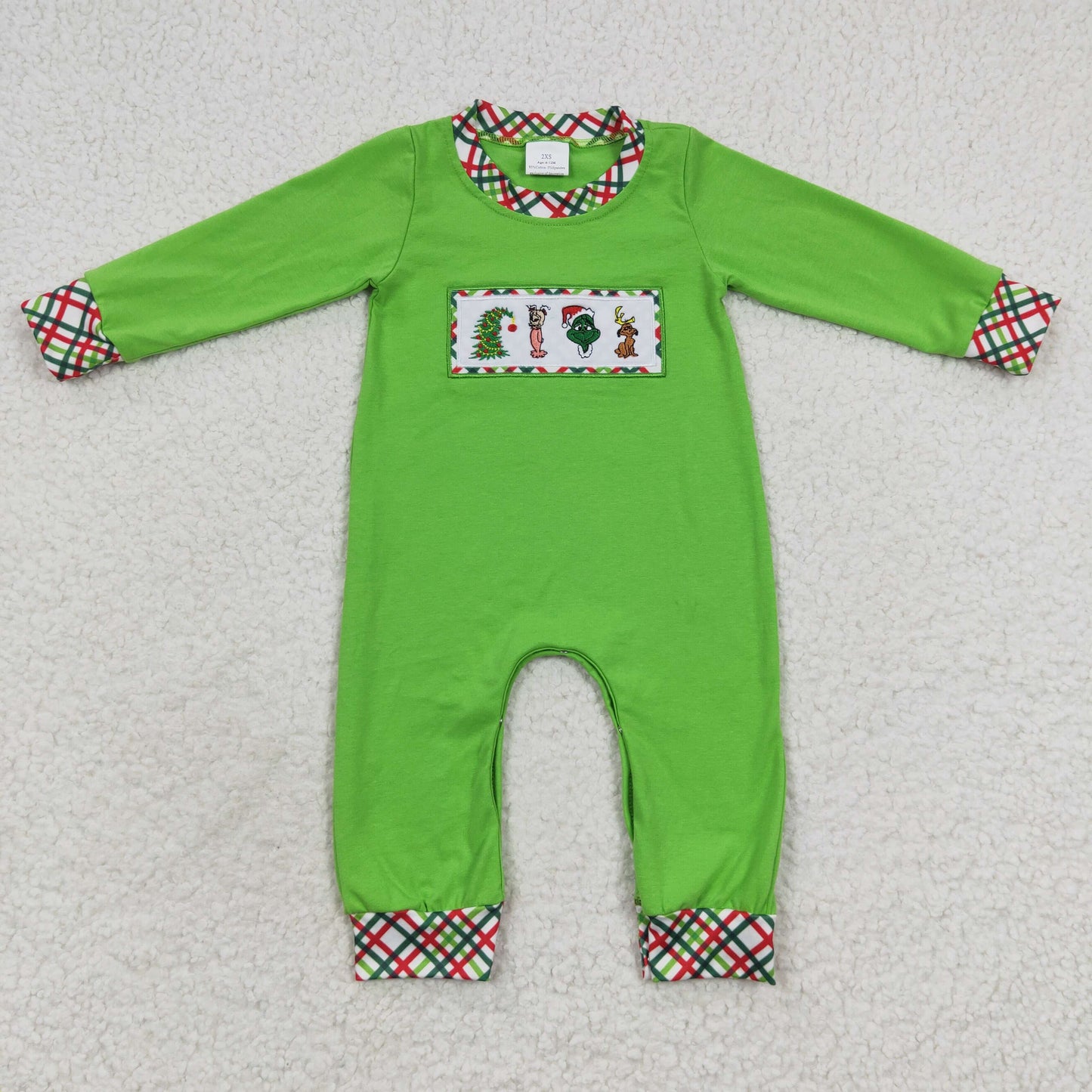 Christmas Tree Green Face Romper