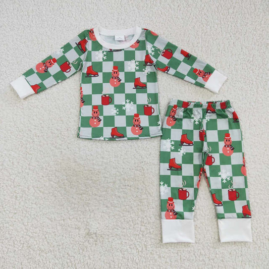 Checkered Snowman Set