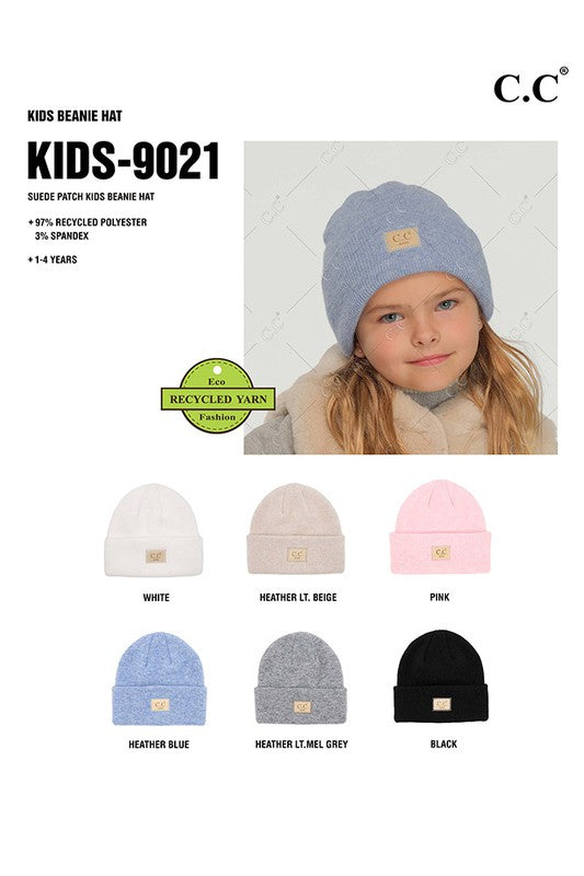 C. C Suede Patch Kids Beanie