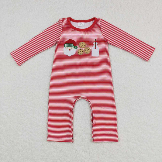 Milk and Cookies Striped Romper