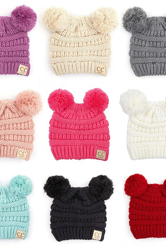 C. C Pom Pom Baby Beanie