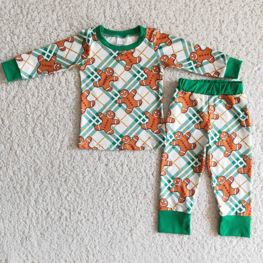 Plaid Gingerbread Man Set