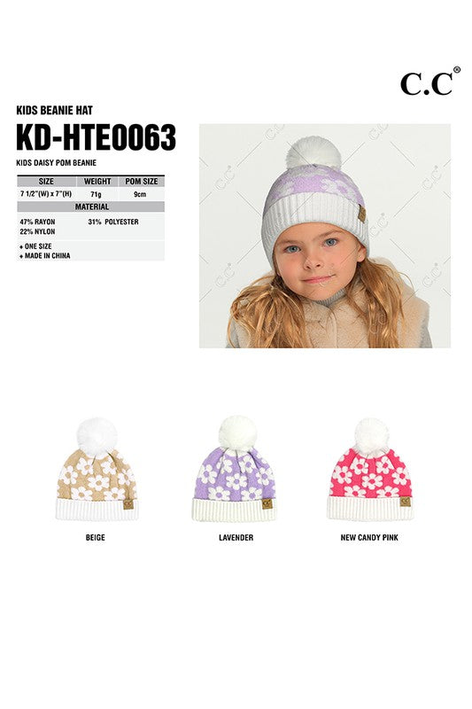 C. C Daisy Pom Beanie