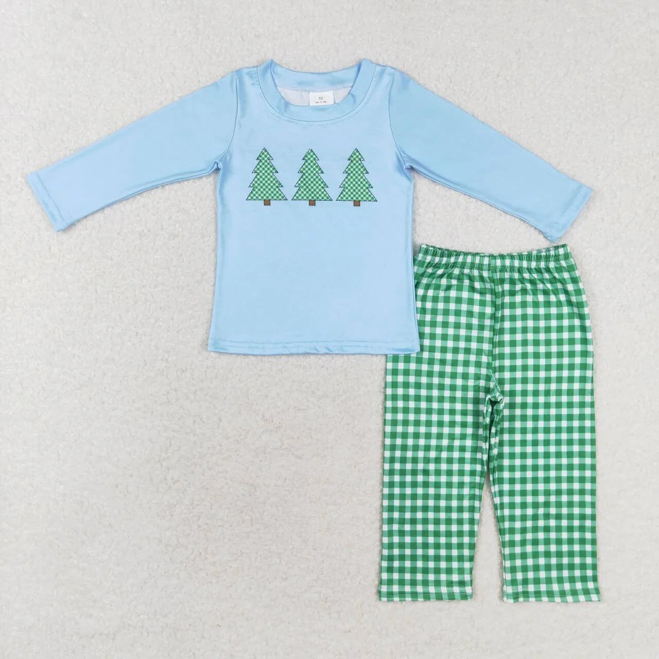 Checkered Christmas Trees Set