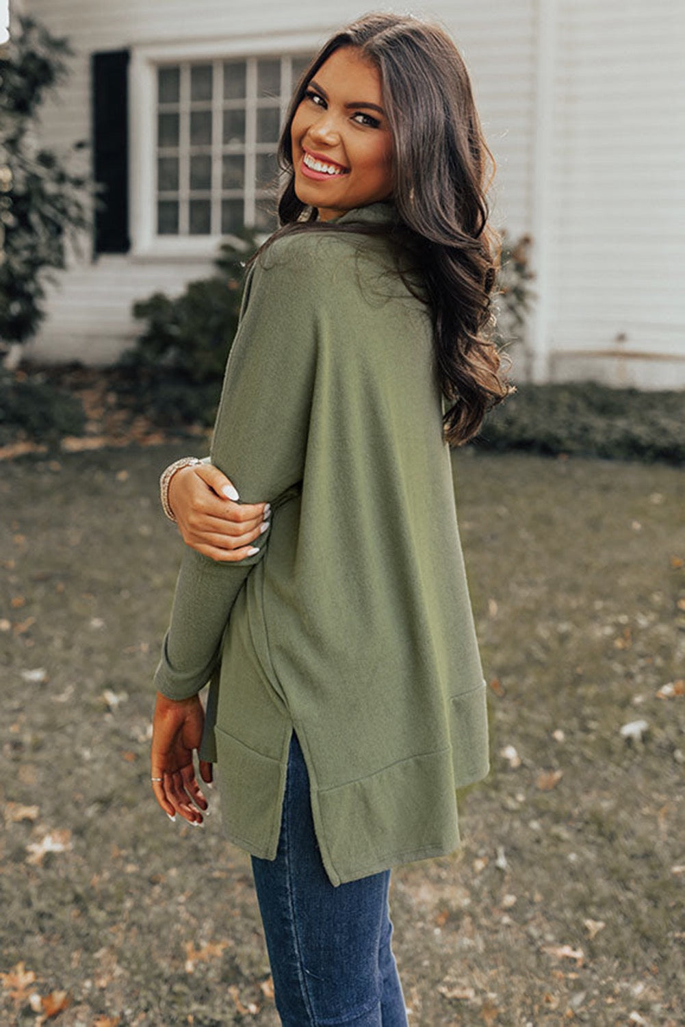 Cow Neck Shift Tunic Top