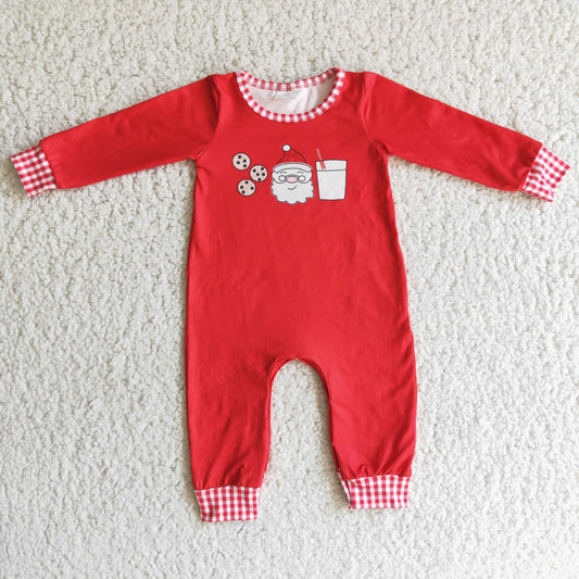 Santa’s Cookies and Milk Red Romper