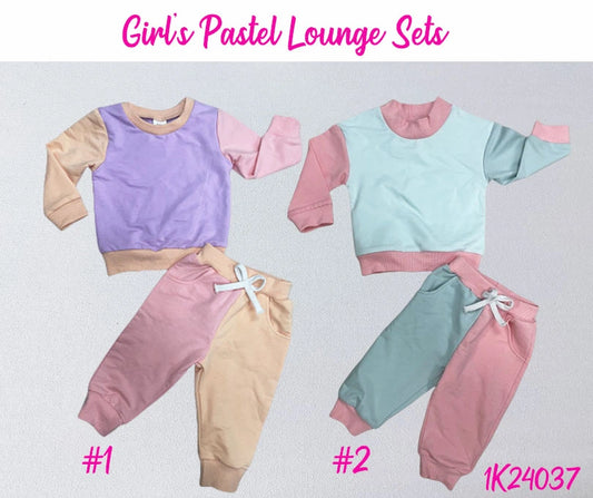 Girls Colorblock Lounge Set