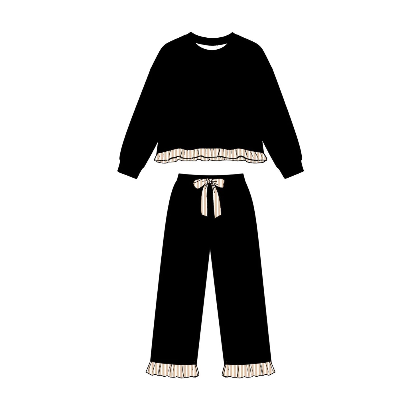 Black Lace Trim Set