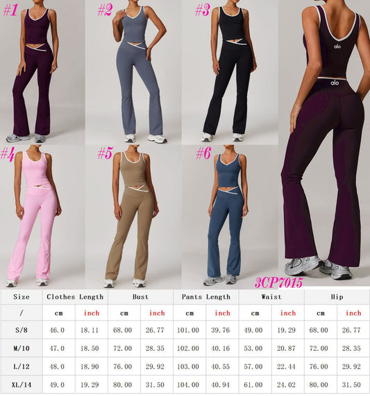 Tank and Flare Leggings Sporty Set
