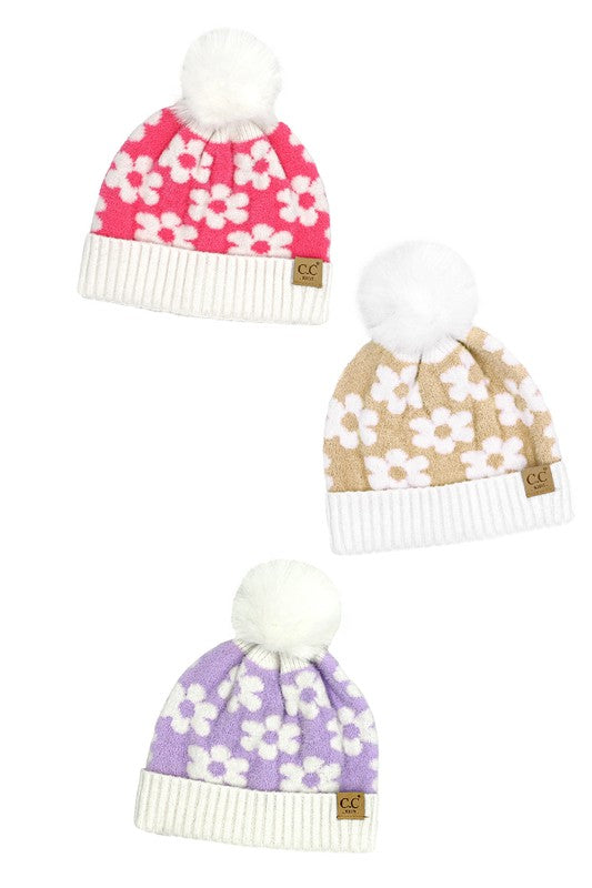 C. C Daisy Pom Beanie