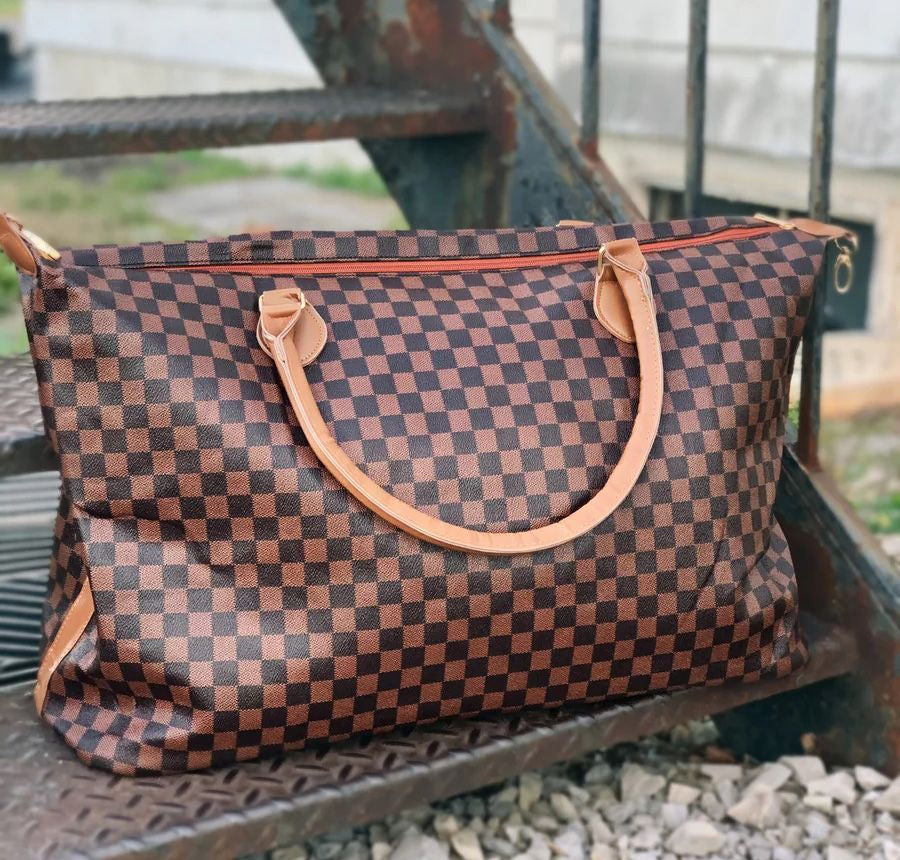 Checkered Weekender Bag