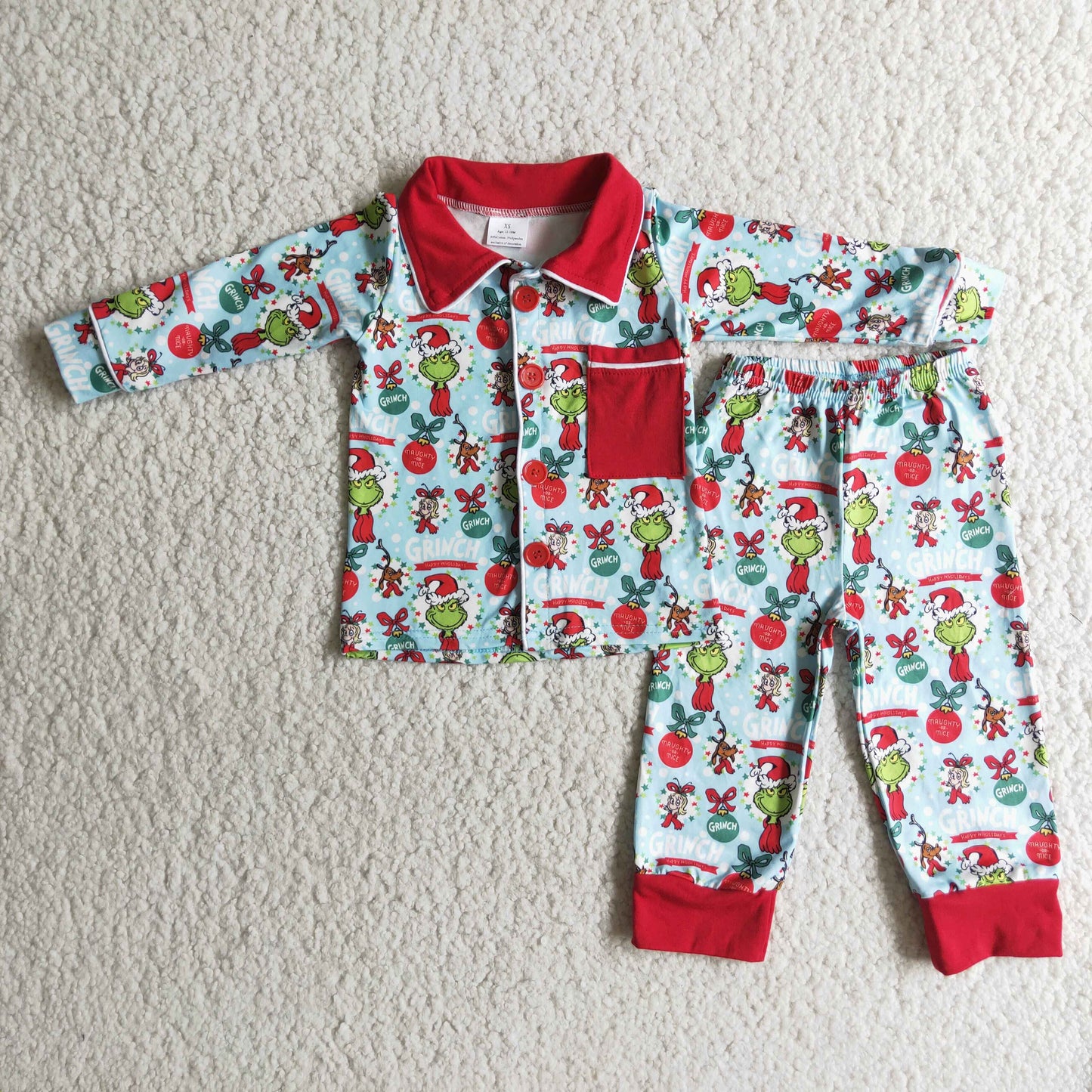 Christmas Cartoon Pajamas Set