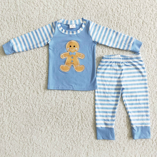 Gingerbread Boys Striped Set