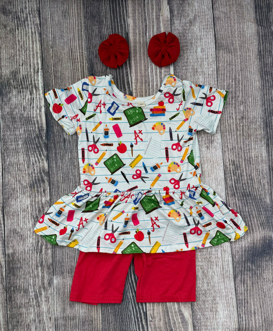Peplum School Supplies Set