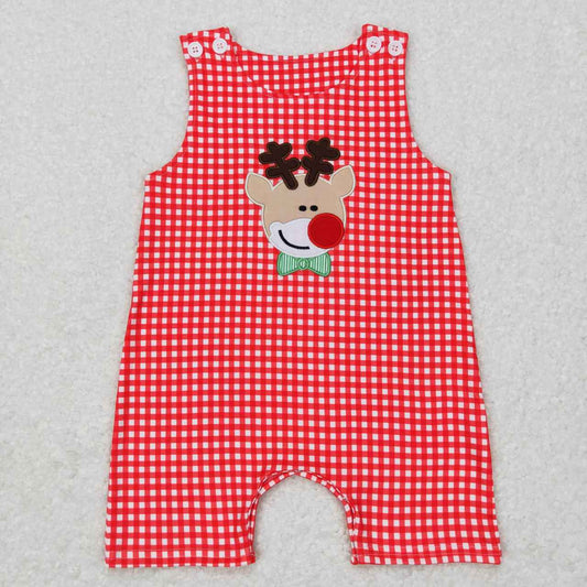 Plaid Reindeer Overalls