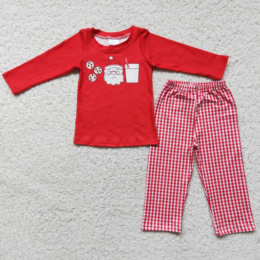 Santa’s Cookies and Milk Plaid Set