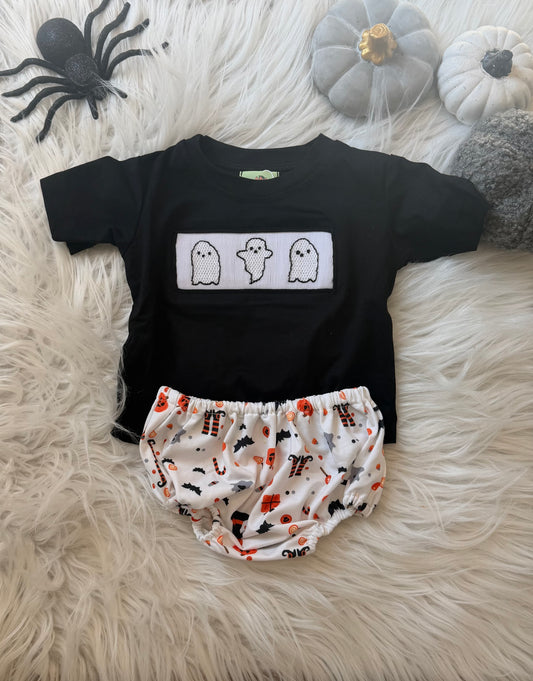 Boys Smocked Ghost Set