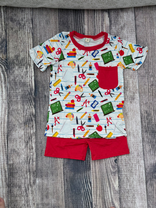 Pocket Tee School Supplies Set