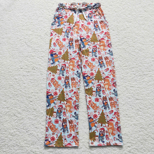 Blue Dog Christmas Adult Lounge Pants