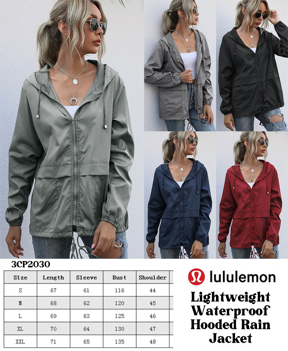 WS 🍋 Women’s Lightweight Waterproof Hooded Rain Jacket