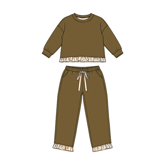 Olive Lace Trim Set