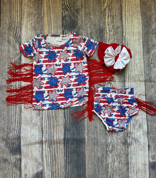 Star Fringe Bummie Set