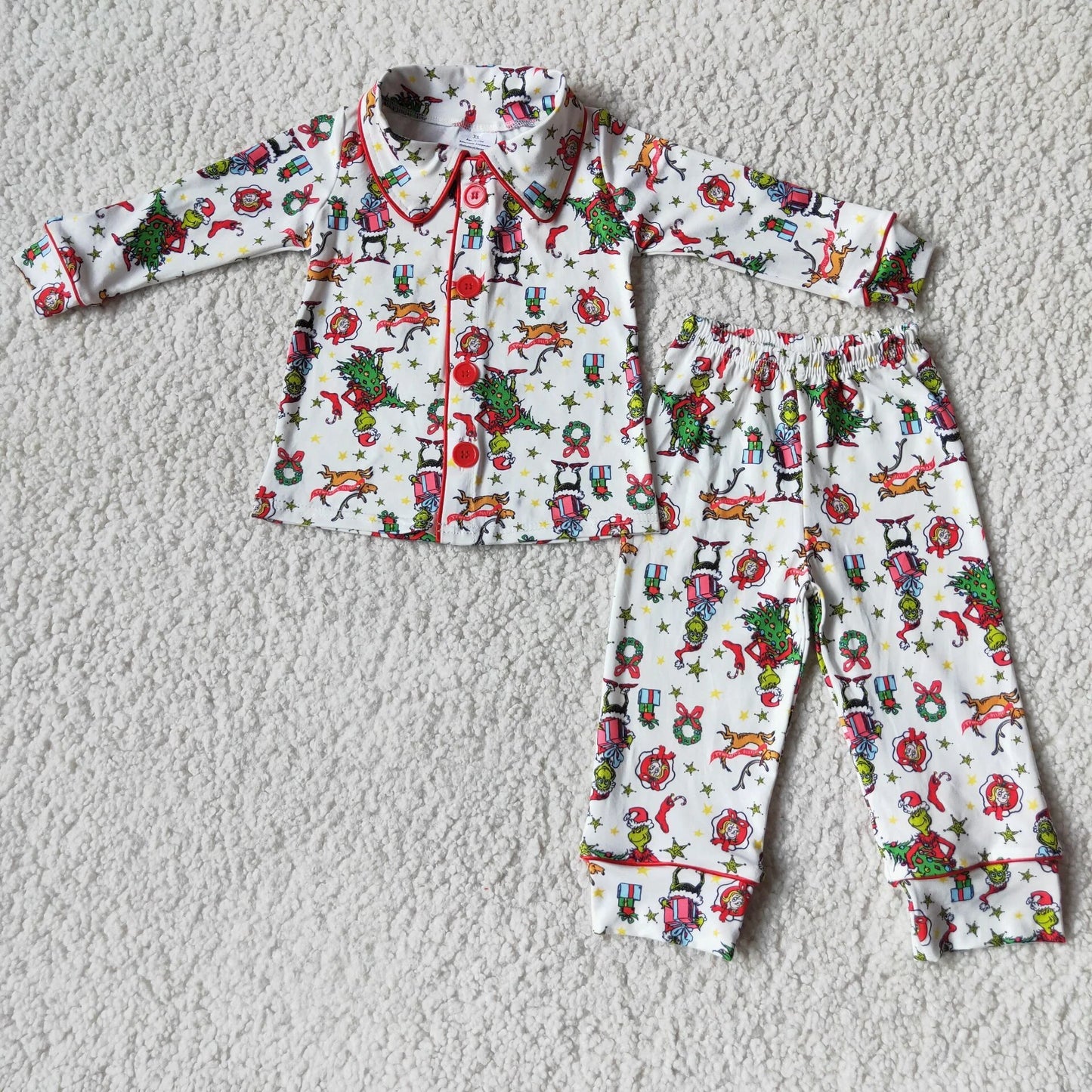 Whoville Cartoon Button Up Set